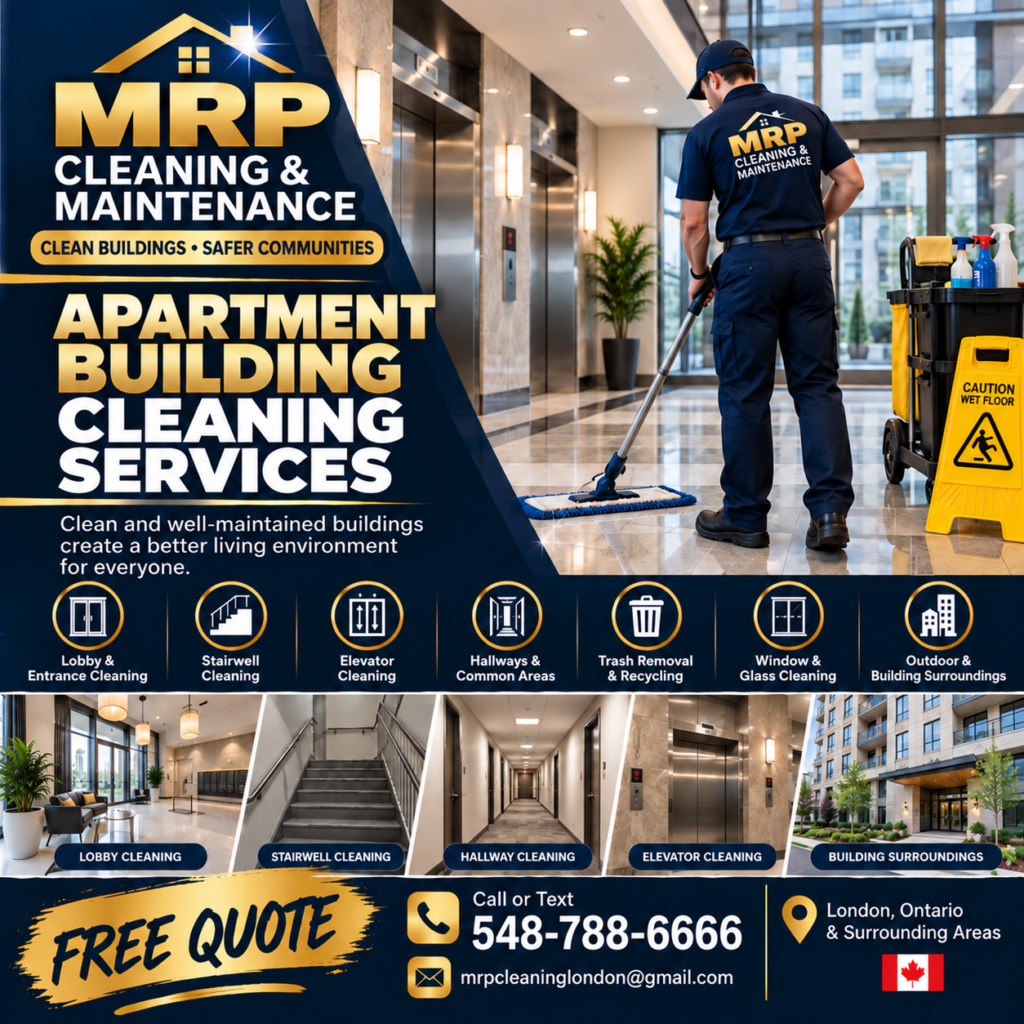 MRP apartment cleaning services in London Ontario